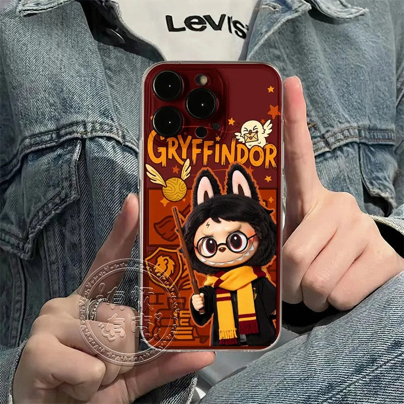 Labubu Harry Potter Slytherin Hufflepuff Gryffindor Ravenclaw Phone Cases