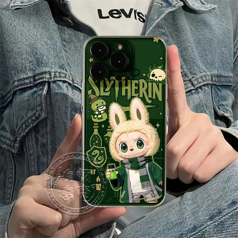 Labubu Harry Potter Slytherin Hufflepuff Gryffindor Ravenclaw Phone Cases