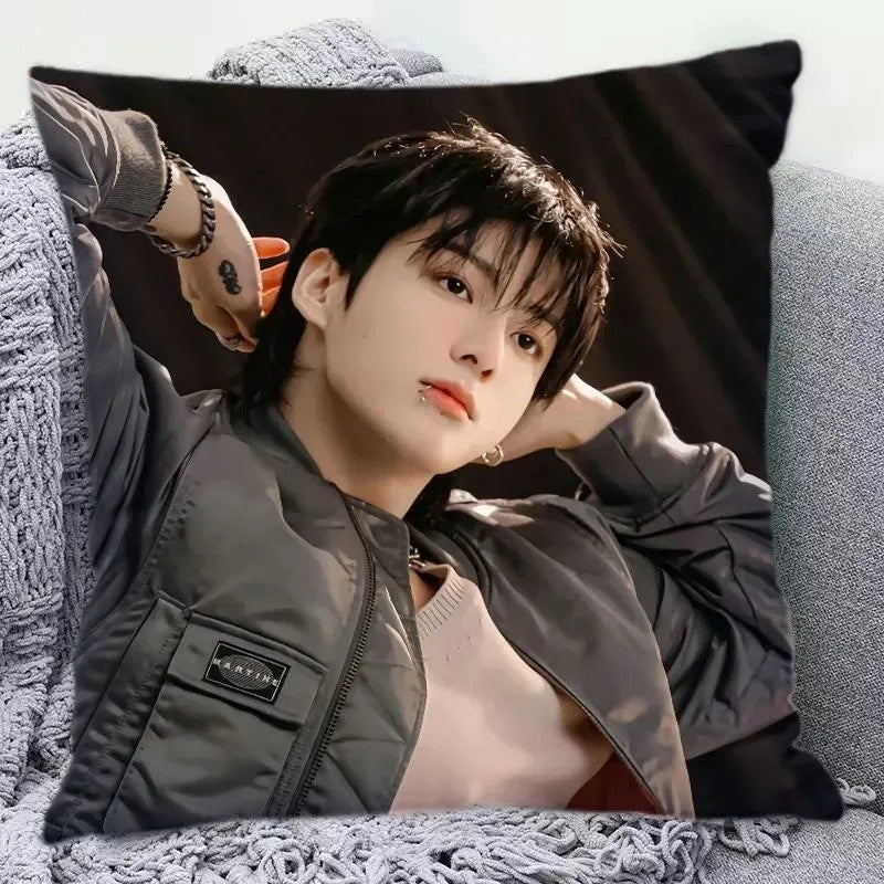 Anidoo BTS / ARIRANG Custom Idol Portrait Throw Pillow, Soft Plush Decorative Cushion Fan Collection Support Goods