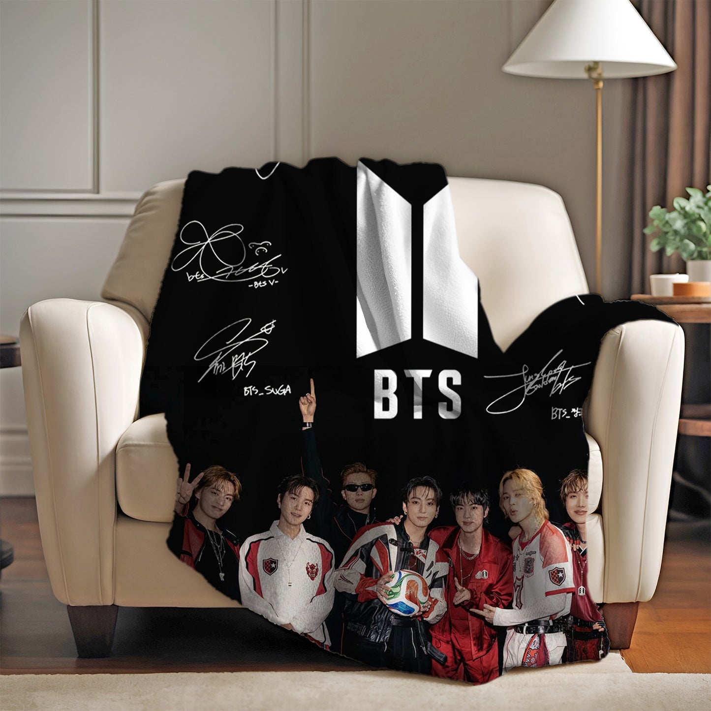BTS ARIRANG Double Sided Blanket Lightweight Warm Fan Merchandise 3 Sizes -A