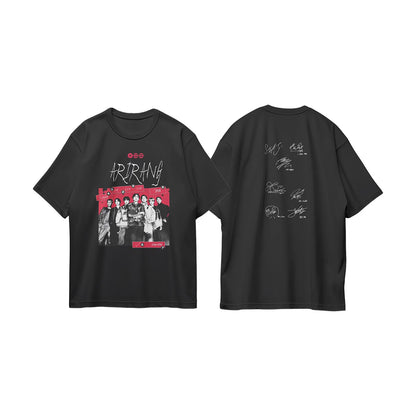 Anidoo BTS Cotton Printed black Short Sleeve Tee Spring Summer Breathable Fan Merchandise
