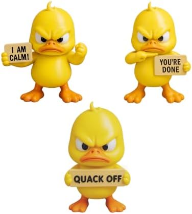 ANIDOO Angry Duck Statue - Set-b (3pcs)