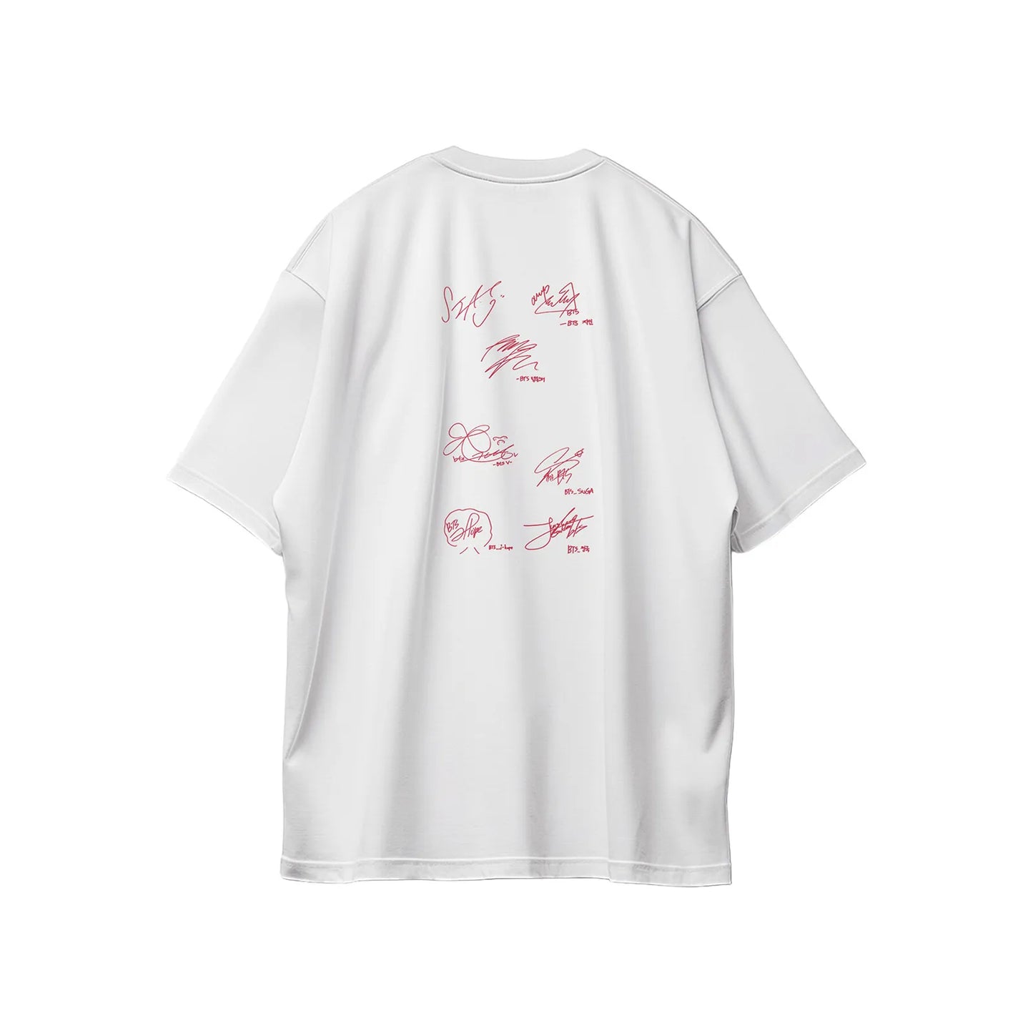 Anidoo BTS White Short Sleeve Cotton Printed Support T Shirt Spring Summer Casual Fan Merchandise