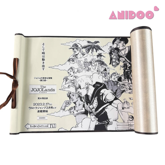 JOJO's Bizarre Adventure The JOJO Lands Silk Scroll Art