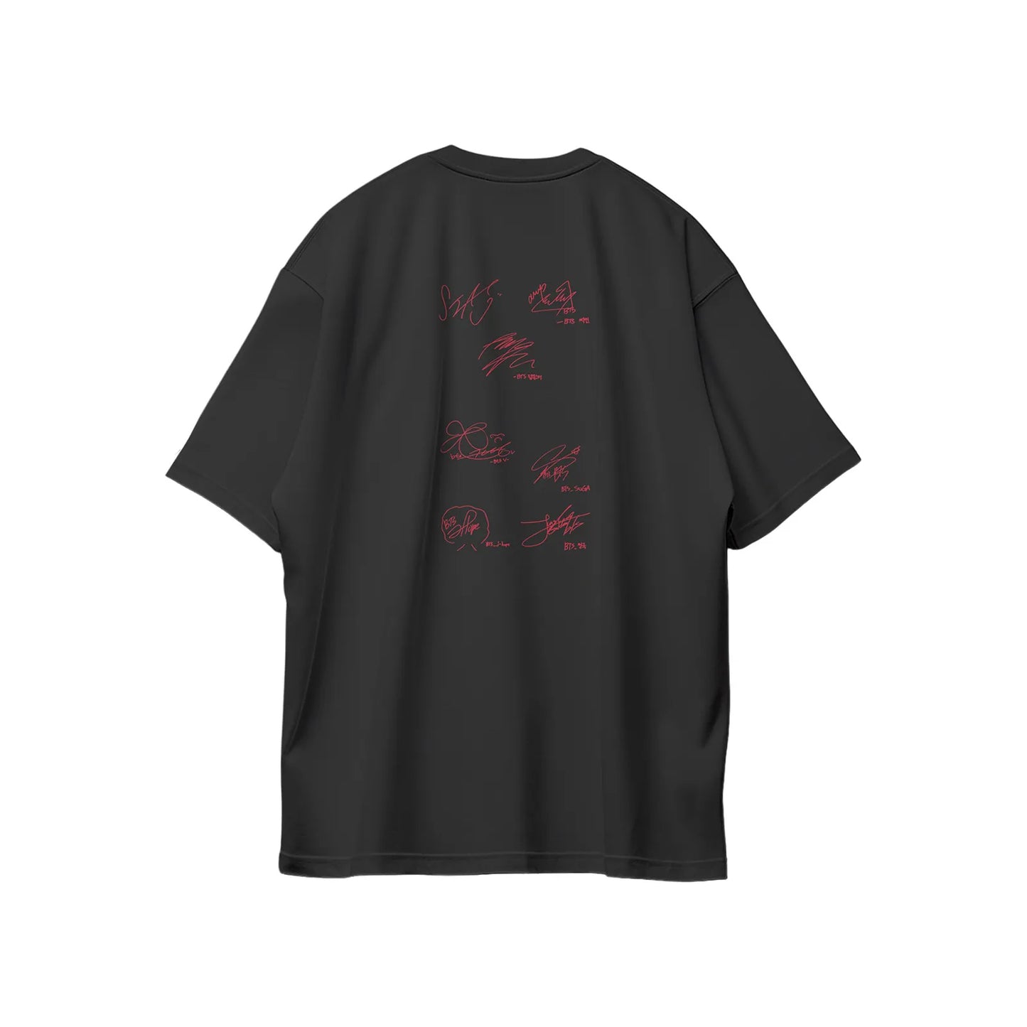 Anidoo Jungkook Cotton Printed Support T Shirt Black Casual Soft Breathable Short Sleeve Tops for Fans Daily Wear