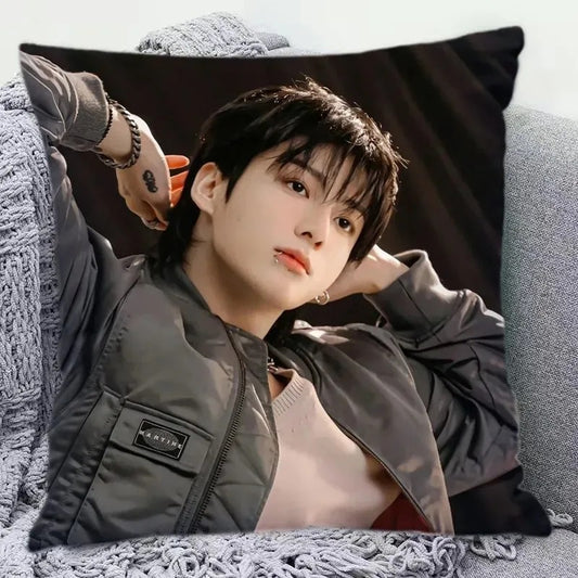 Anidoo BTS / ARIRANG Custom Idol Portrait Throw Pillow, Soft Plush Decorative Cushion Fan Collection Support Goods