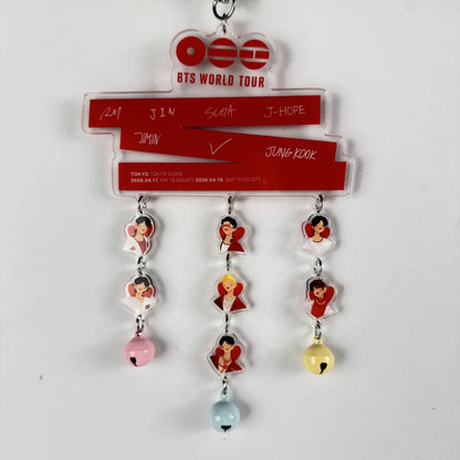 Anidoo BTS / ARIRANG World Tour Acrylic Wind Chime Keychain Member Character Charms With Bells Fan Merchandise