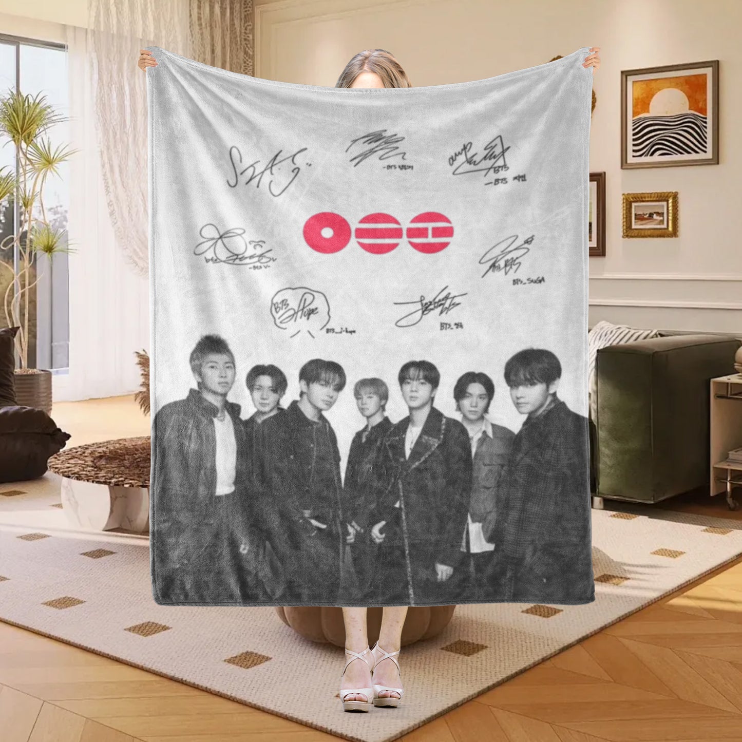 BTS ARIRANG Double Sided Blanket Lightweight Warm Fan Merchandise 3 Sizes -D