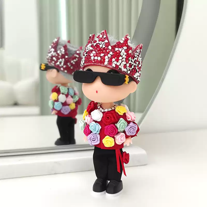 G-DRAGON Colorful Rose Crown Doll Keychain 5.12 Inch