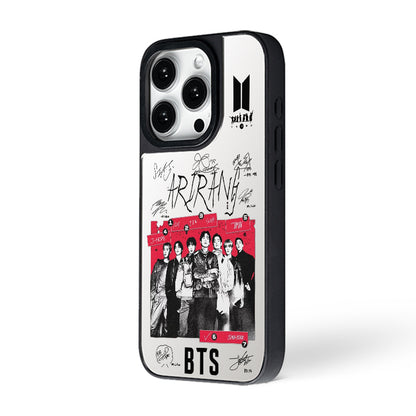 Anidoo BTS Mirror Phone Case Silver for iPhone 17/16/15  TPU Protective Glossy Cover Fan Merchandise Gift