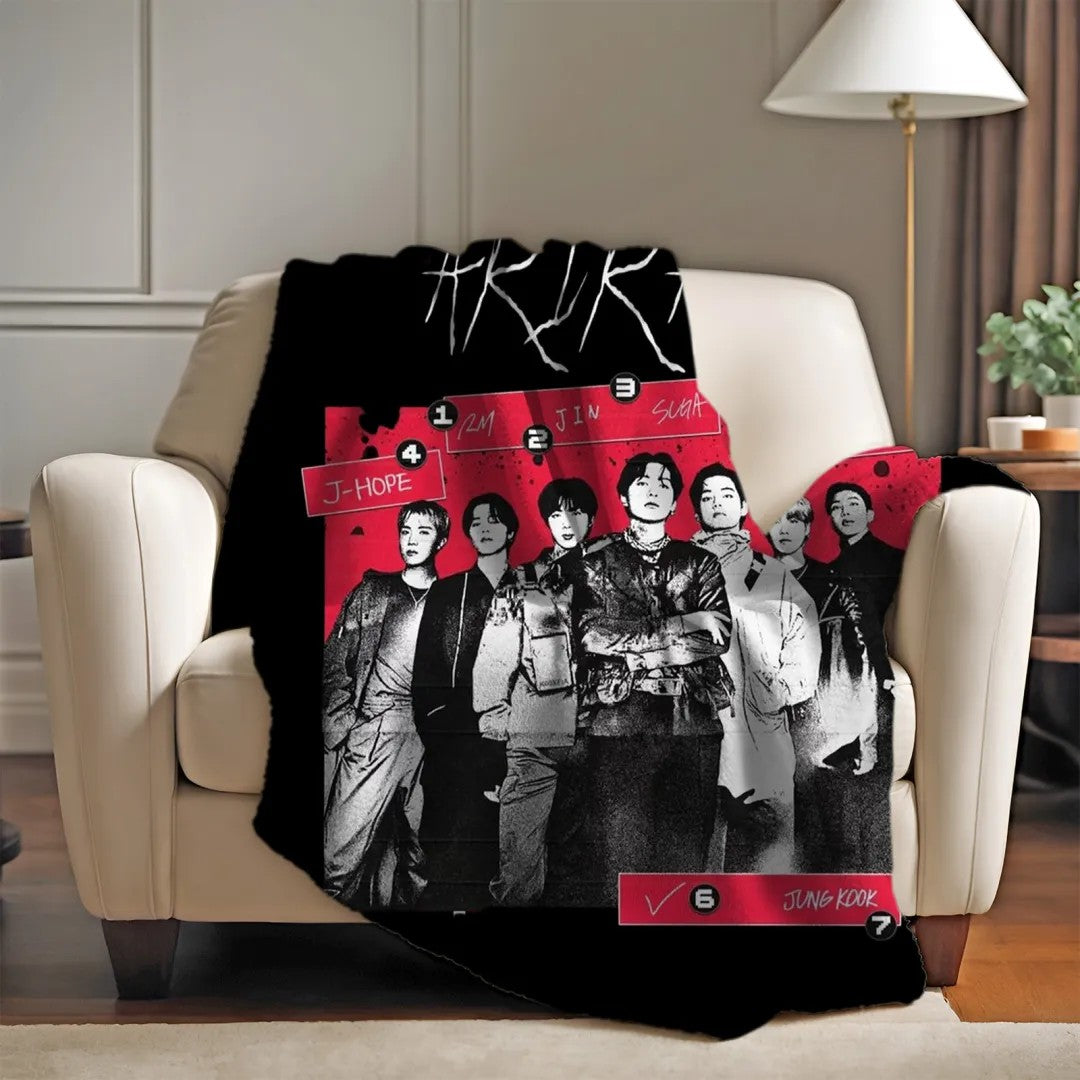 Anidoo BTS / ARIRANG Blanket double sided design lightweight warmFan merchandise for oshi activities for fans collectible70cm ×100cm 100cm ×150cm 130cm ×200cm-A