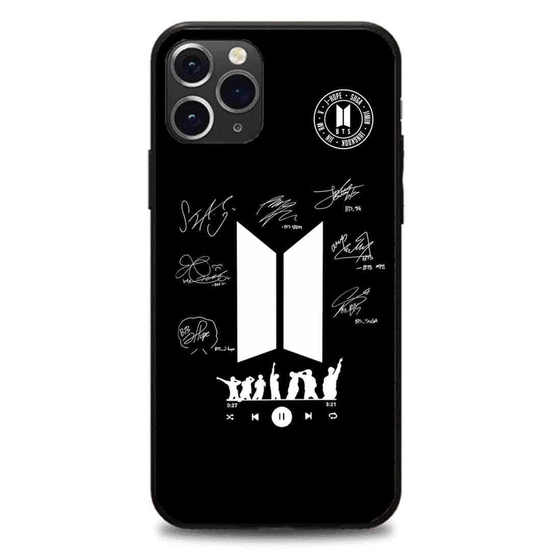 Anidoo BTS  Luminous Light Up Phone Case for iPhone 17 16 15 Series Slim Lightweight Protective Case Fan Gift
