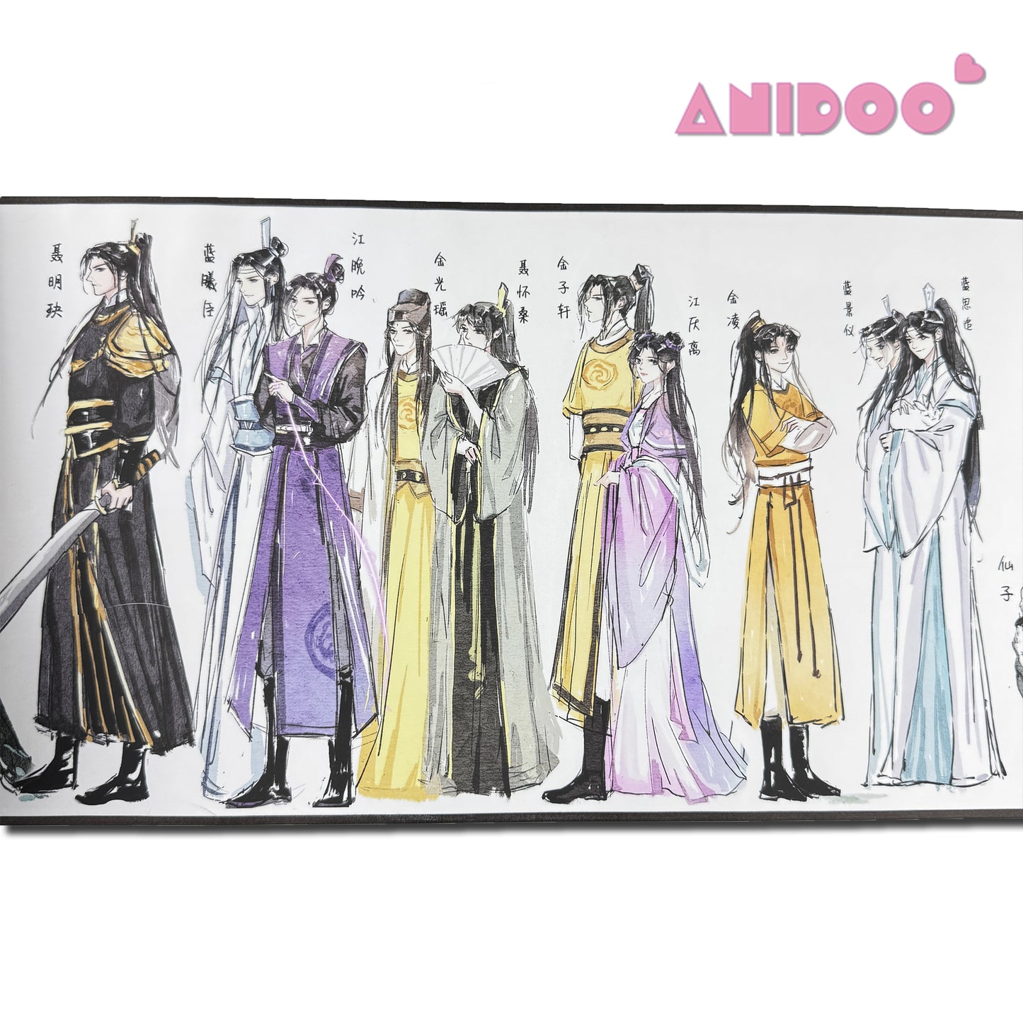 Grandmaster of Demonic Cultivation Mo Dao Zu Shi Silk Scroll Art