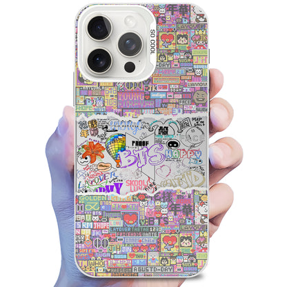 Anidoo BTS Mirror Phone Case Silver for iPhone 17/16/15  TPU Protective Glossy Cover Fan Merchandise Gift