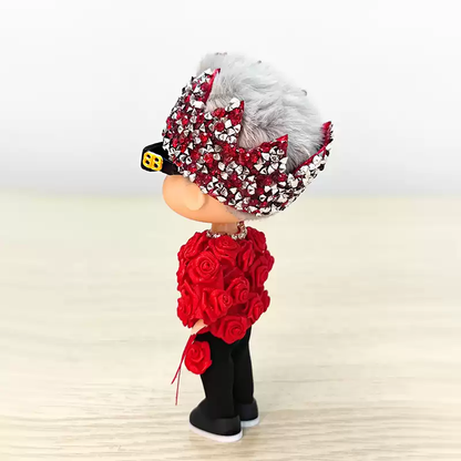 G-DRAGON Red Rose Crown Doll Keychain Fan Merch 5.12inch 2 styles