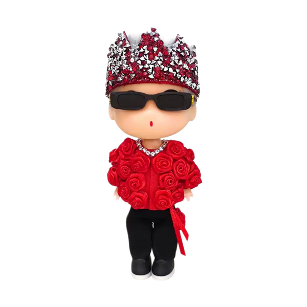 G-DRAGON Red Rose Crown Doll Keychain Fan Merch 5.12inch 2 styles