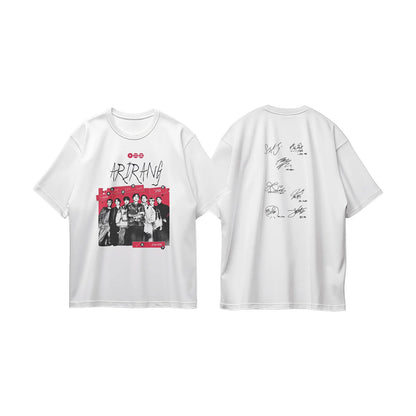 Anidoo BTS White Short Sleeve Cotton Printed T Shirt Spring Summer Casual Wear For Fans