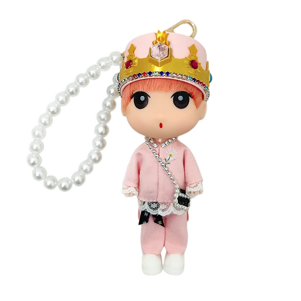 G-DRAGON MAMA Pink Suit Crown Doll Keychain 5.12 Inch