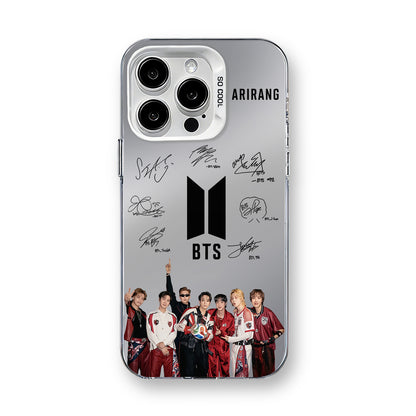 BTS ARIRANG white Mirror Phone Case Glossy TPU Fan Merch -A