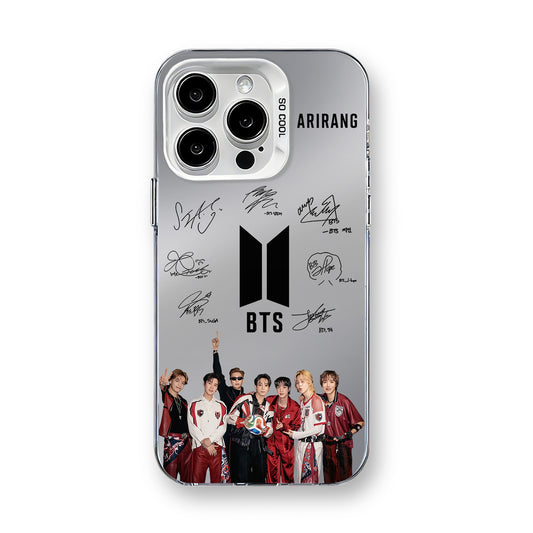BTS ARIRANG white Mirror Phone Case Glossy TPU Fan Merch -A