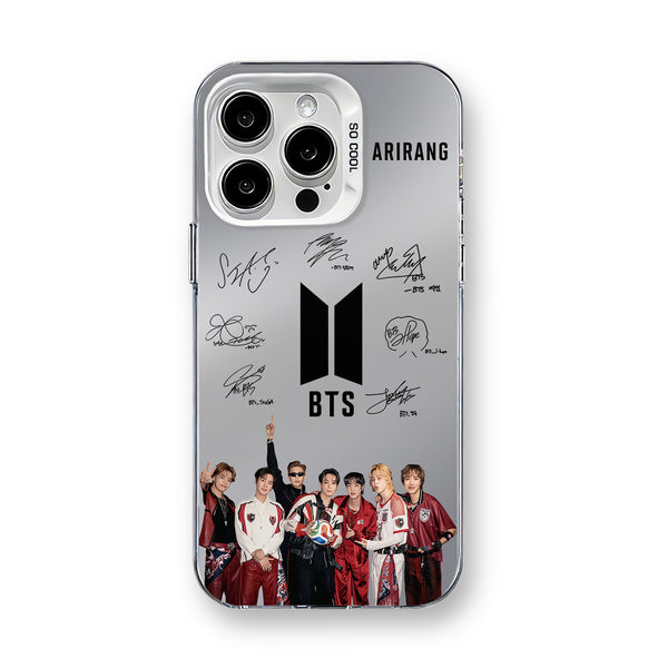 BTS ARIRANG white Mirror Phone Case Glossy TPU Fan Merch -A