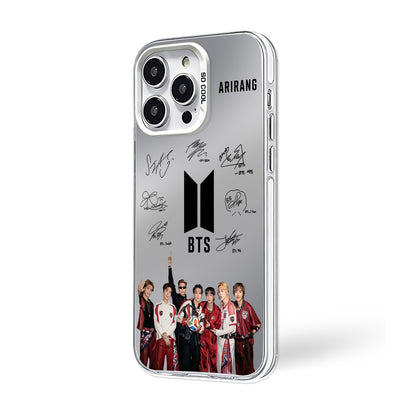 BTS ARIRANG white Mirror Phone Case Glossy TPU Fan Merch -A