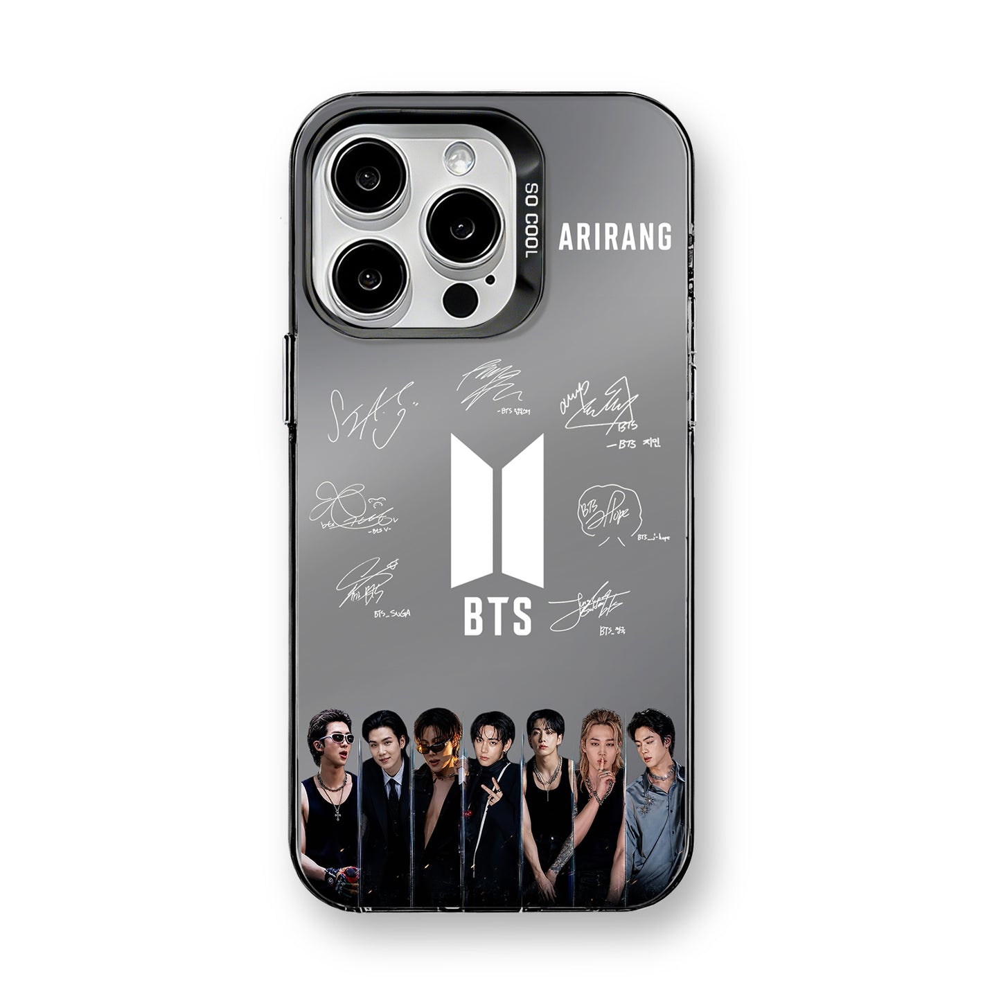 BTS ARIRANG Black Mirror Phone Case Glossy TPU Fan Merch -A
