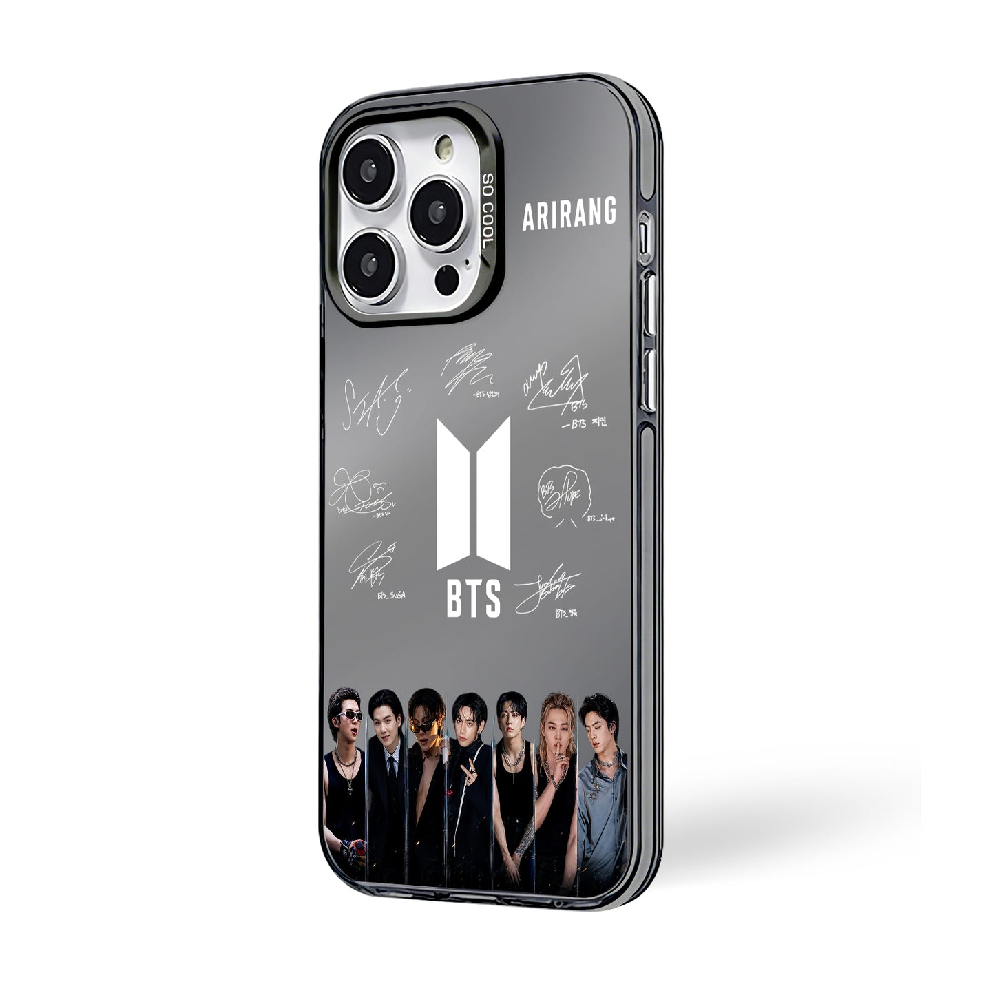 BTS ARIRANG Black Mirror Phone Case Glossy TPU Fan Merch -A