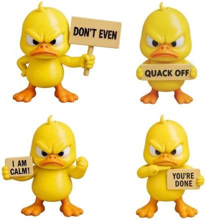 ANIDOO Angry Duck Statue - Set-d (4pcs)