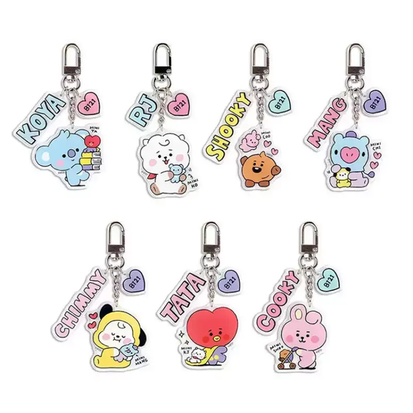 BTS Acrylic Keychain of all members Fan Merchandise Collectible BT21