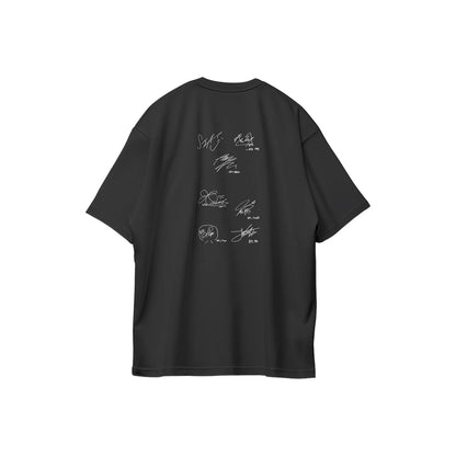 Anidoo BTS Cotton Printed black Short Sleeve Tee Spring Summer Breathable Fan Merchandise