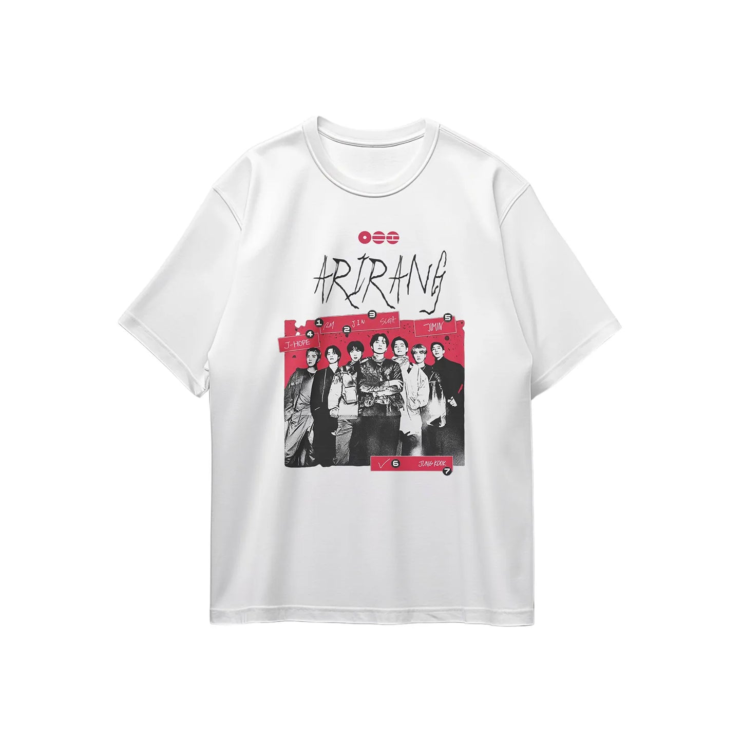 Anidoo BTS White Short Sleeve Cotton Printed T Shirt Spring Summer Casual Wear For Fans