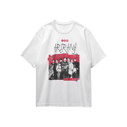 Anidoo BTS White Short Sleeve Cotton Printed T Shirt Spring Summer Casual Wear For Fans