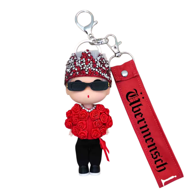 G-DRAGON Red Rose Crown Doll Keychain Fan Merch 5.12inch 2 styles