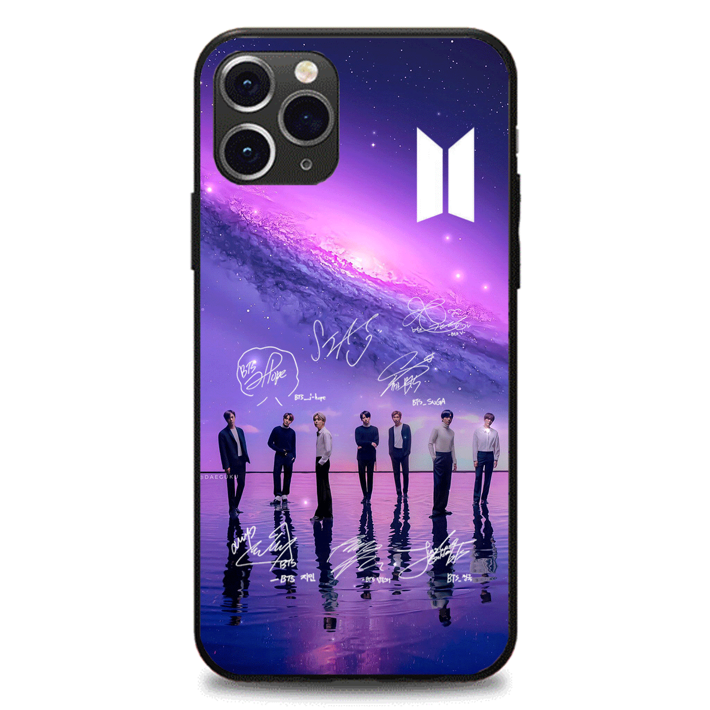 Anidoo BTS Luminous Light Up Phone Case for iPhone 15 16 17 Soft TPU Slim Shockproof Protective Cover Fashion Fans Gift Merchandise