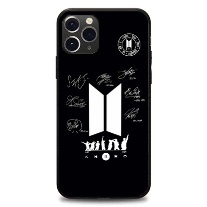Anidoo BTS  Luminous Light Up Phone Case for iPhone 17 16 15 Series Slim Lightweight Protective Case Fan Gift