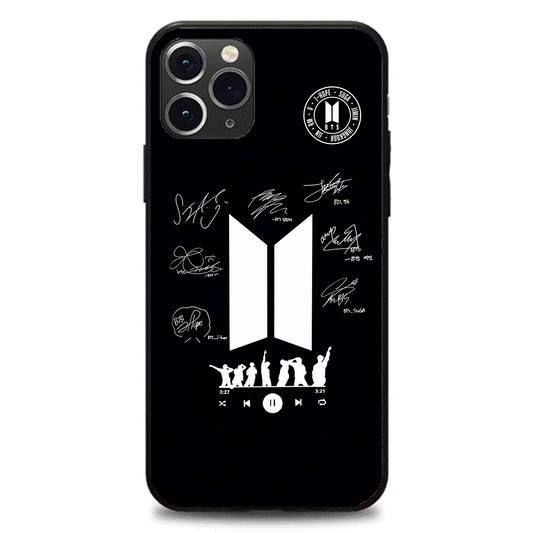 Anidoo BTS  Luminous Light Up Phone Case for iPhone 17 16 15 Series Slim Lightweight Protective Case Fan Gift