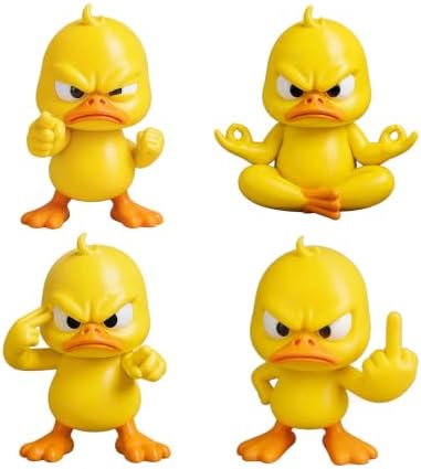 ANIDOO Angry Duck Statue - Set-e (4pcs)