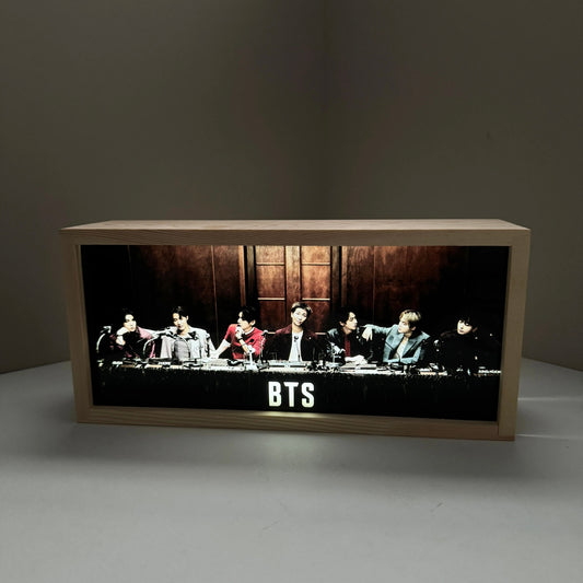 Anidoo BTS Wooden Base Double Sided Light Acrylic Night Light Fan Merchandise