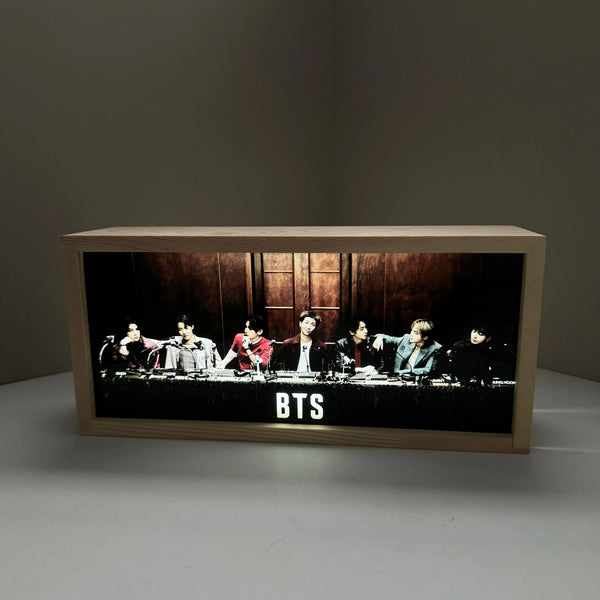 BTS ARIRANG Wooden Base Double Sided Light Acrylic Night Light