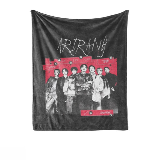 Anidoo BTS / ARIRANG Blanket double sided design lightweight warmFan merchandise for oshi activities for fans collectible70cm ×100cm 100cm ×150cm 130cm ×200cm-A
