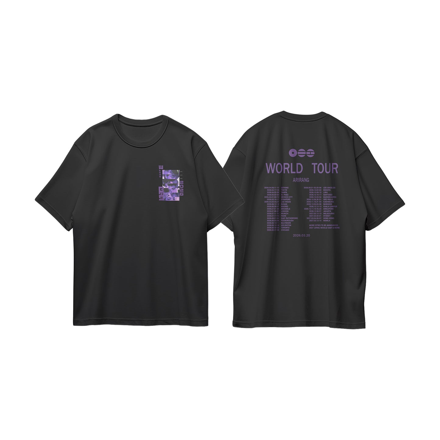 Anidoo BTS Printed Cotton Crewneck T Shirt Spring Summer Fashion Tee For Fans