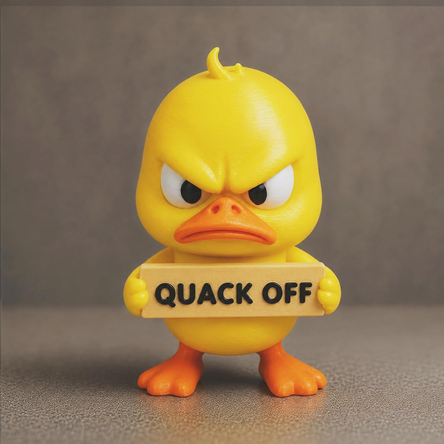ANIDOO Angry Duck Figurine - Side View