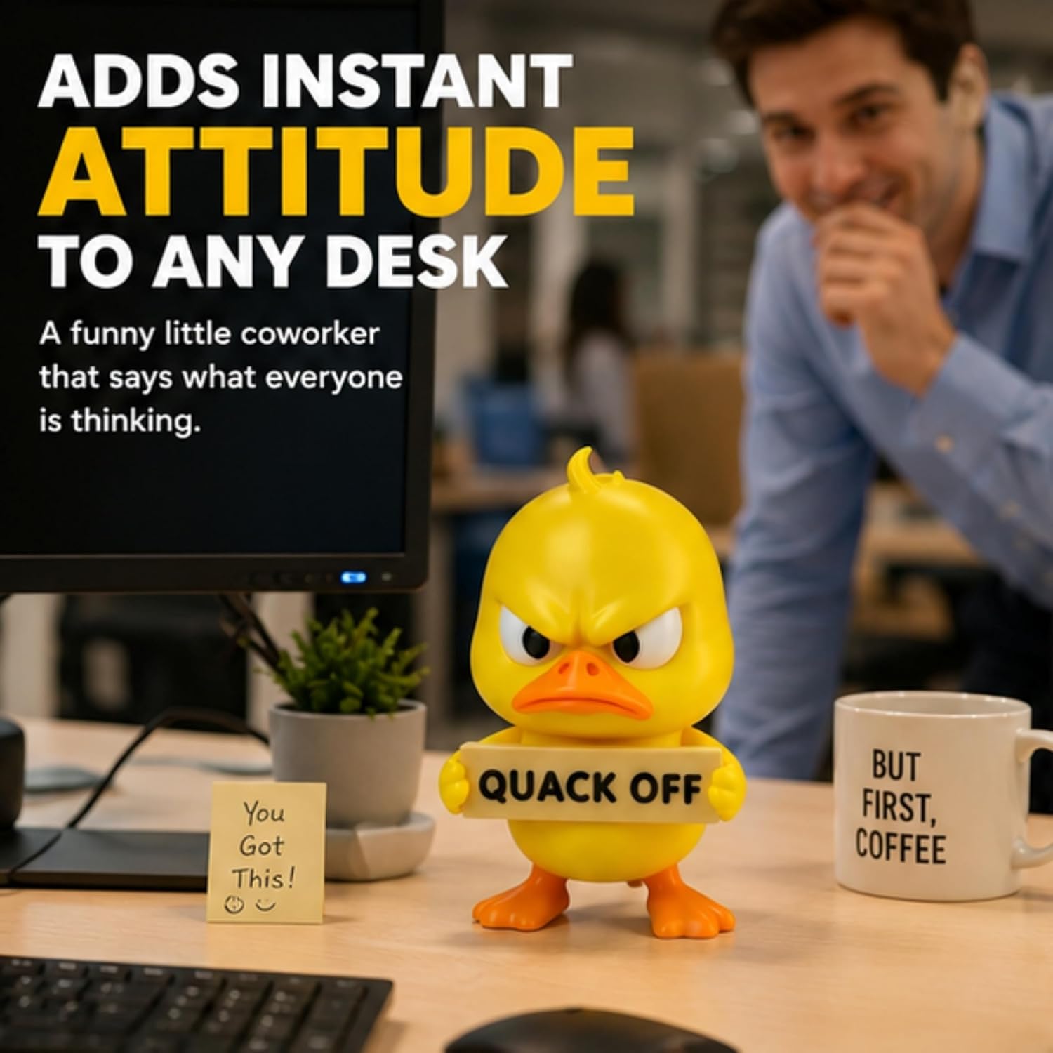 ANIDOO Angry Duck Figurine - Size Comparison