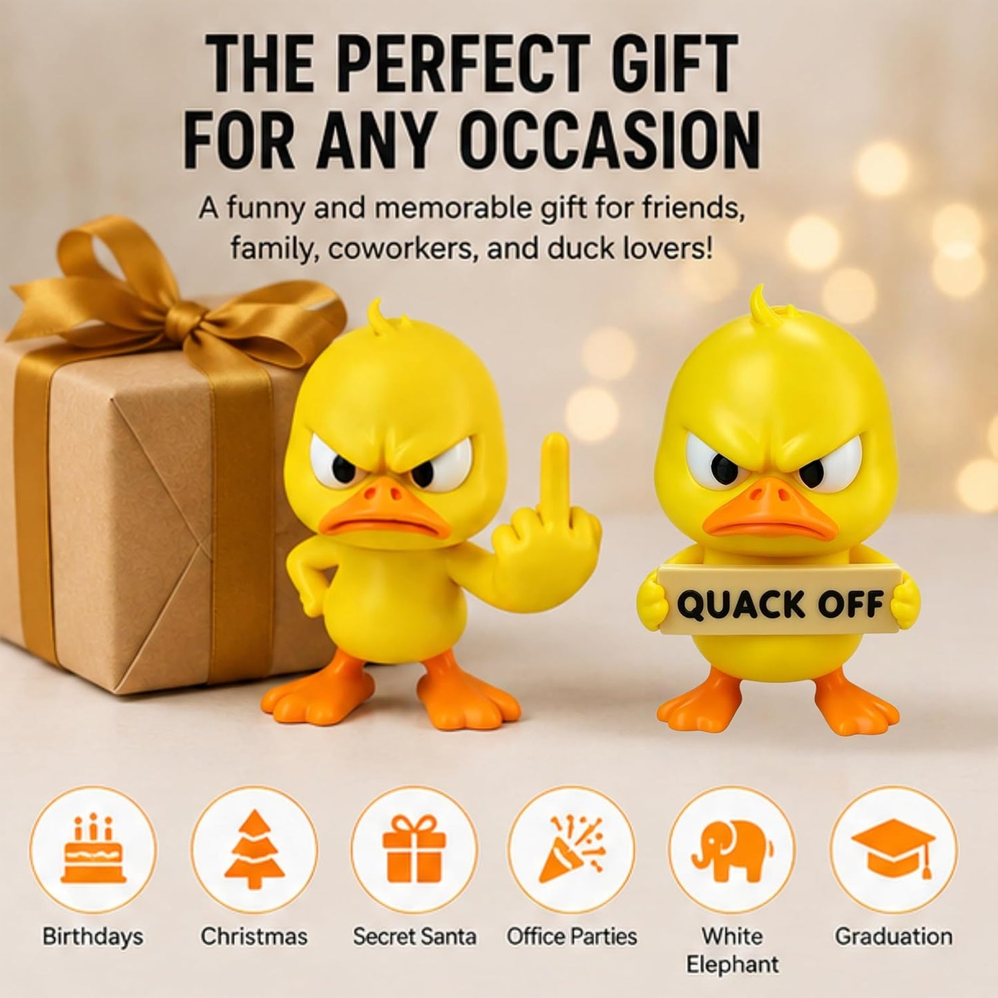 ANIDOO Angry Duck Figurine - Display Scene