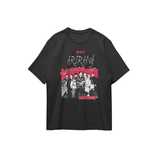 BTS ARIRANG Cotton Graphic T-Shirt Black Breathable Fan Merch -B