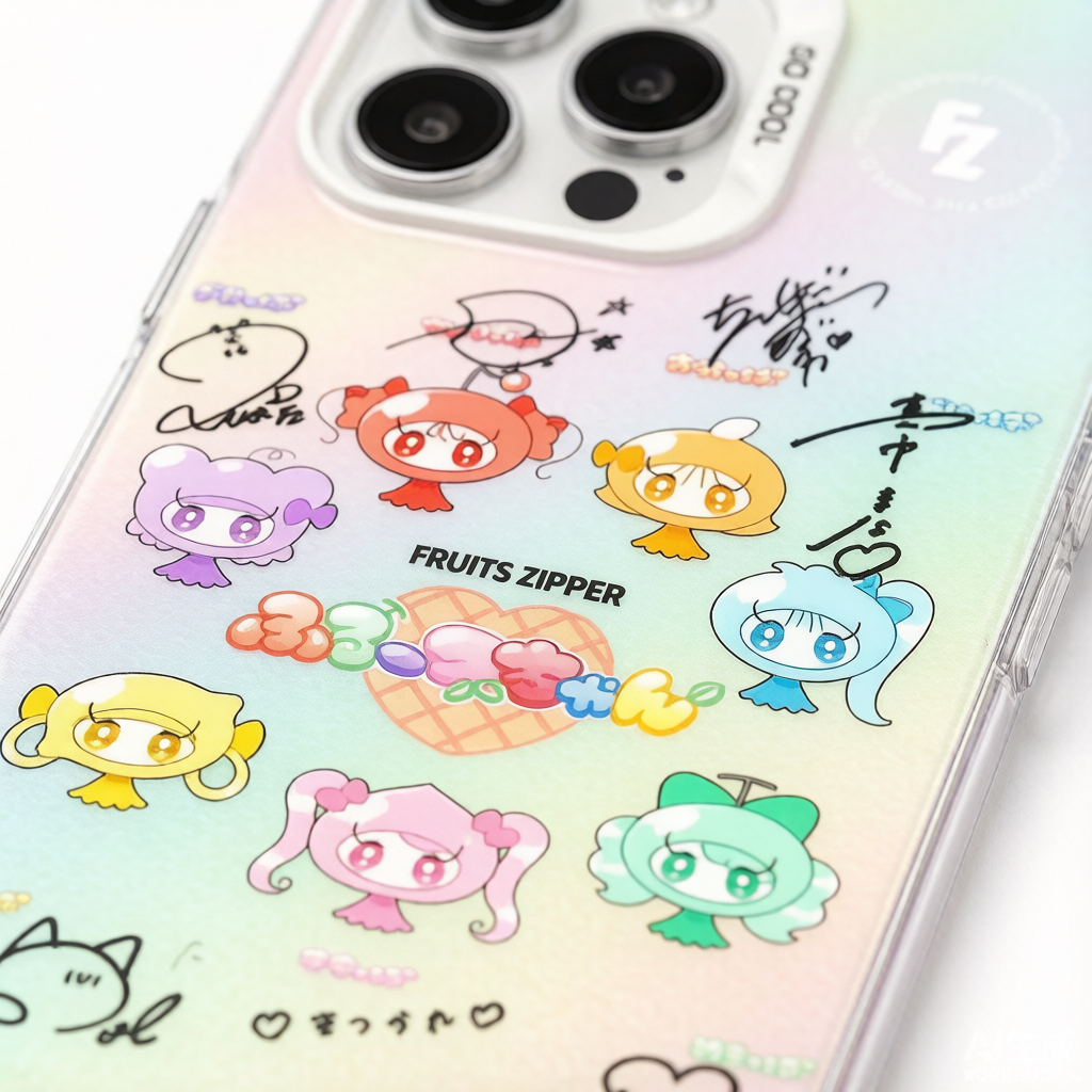 FRUITS ZIPPER Mirror Phone Case - Detail Texture